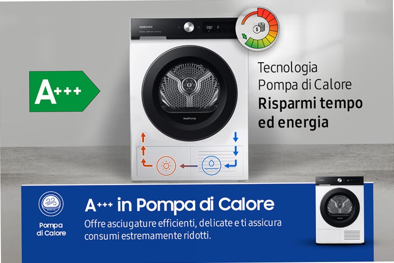 Asciugatrice AI Control Optimal Dry 9Kg C Bianco