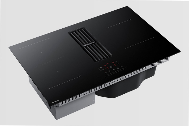 Piano cottura a induzione con Cappa Integrata Samsung CC90H84PADUR Nero