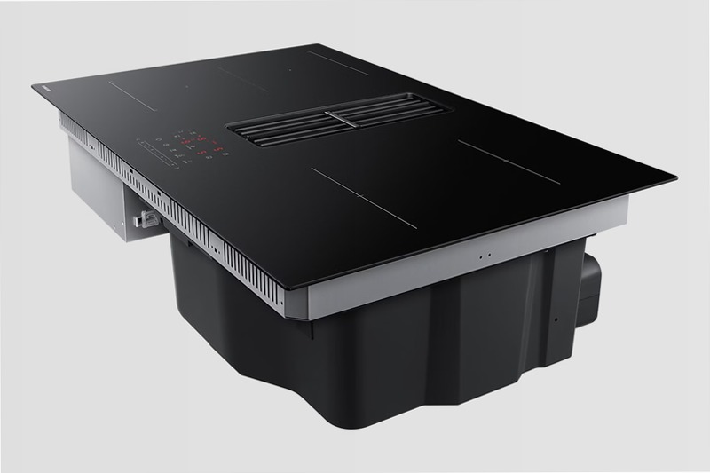 Piano cottura a induzione con Cappa Integrata Samsung CC90H84PADUR Nero