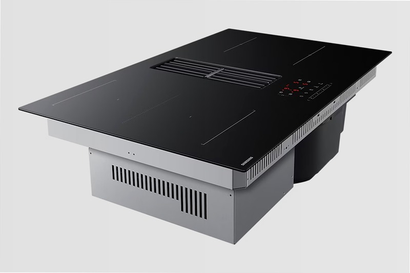 Piano cottura a induzione con Cappa Integrata Samsung CC90H84PADUR Nero