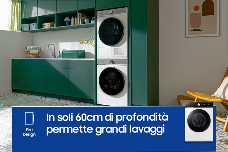 Lavatrice Samsung Bespoke AI™ Ecodosatore 9Kg Bianco