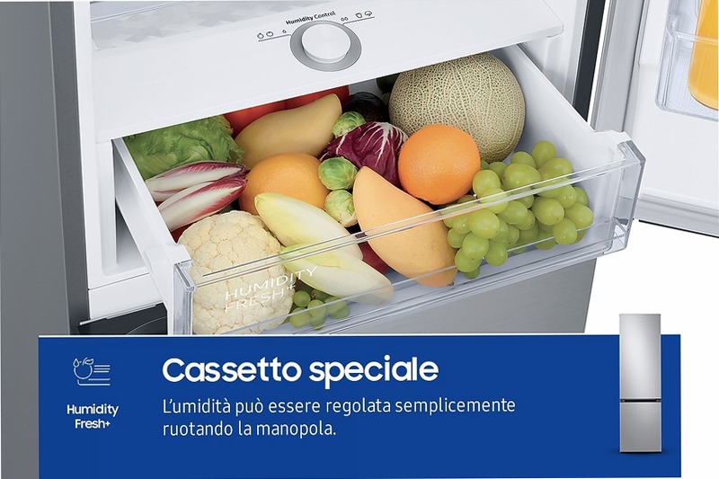 Frigorifero Combinato Samsung EcoFlex AI 2m 390L RB38C603DSA Argento D