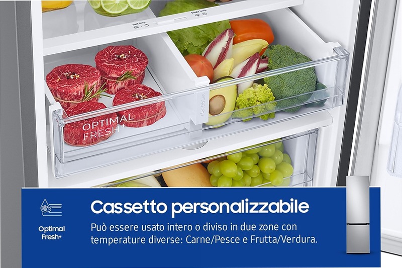 Frigorifero Combinato Samsung EcoFlex AI 2m 390L RB38C603DSA Argento D