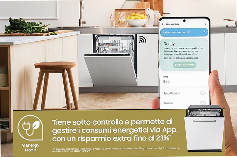 Lavastoviglie Samsung Serie 7 JetClean DW60CG880B00ET A 14 Incasso