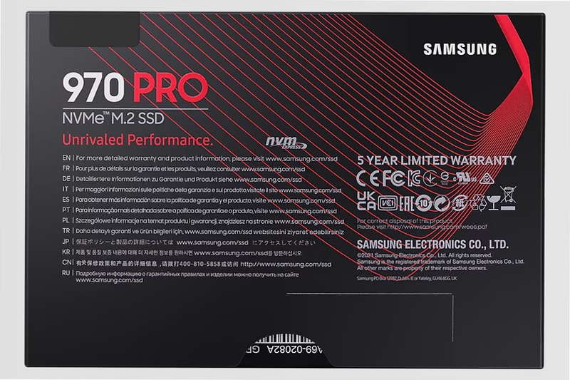 Samsung SSD 970 PRO M.2 NVMe 512GB