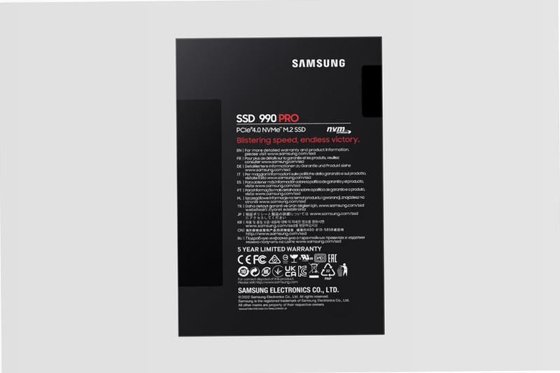 990 PRO NVMe M.2 SSD 1TB 1600MB/s 7450MB/s