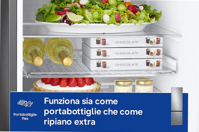 Frigorifero Combinato Samsung Bespoke AI 2m 387L RB38C7B5BS9/EF Inox B