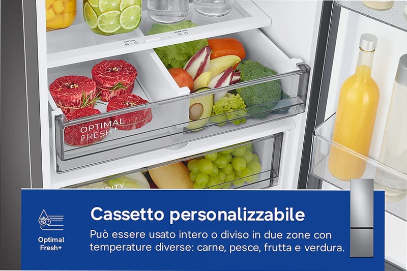 Frigorifero Combinato Samsung Bespoke AI 2m 387L RB38C7B5BS9/EF Inox B