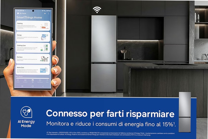 Frigorifero Combinato Samsung Bespoke AI 2m 387L RB38C7B5BS9/EF Inox B