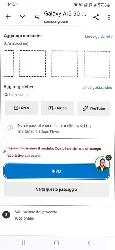 Galaxy A15 5G - Fotocamera e Display Super AMOLED 6.5" 4GB Blu