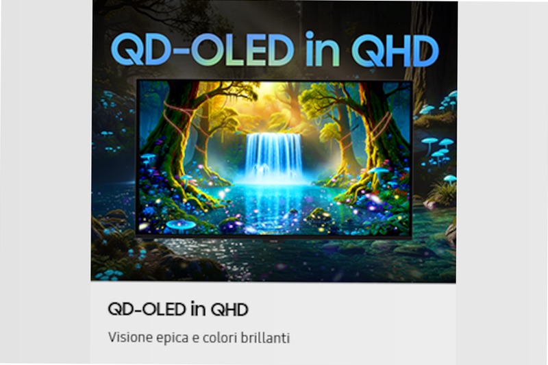 Monitor Gaming Odyssey OLED G6 - G61SH da 27” QHD Flat Nero