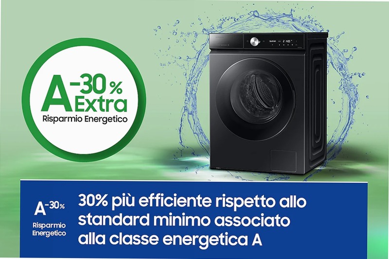 Lavatrice Samsung Bespoke AI™ Quickdrive 9kg Nero