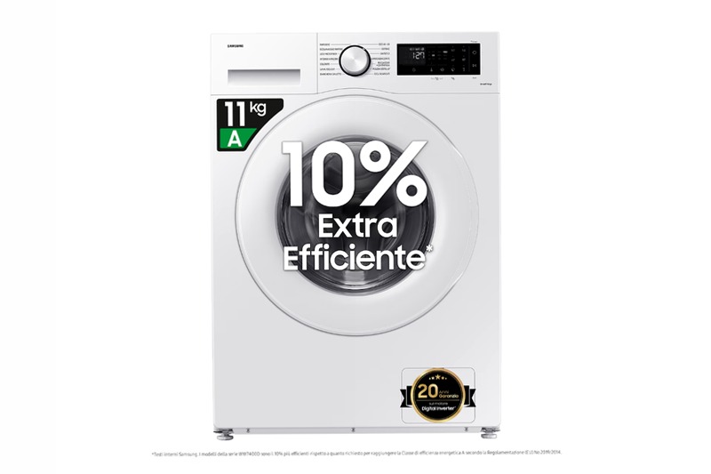 Lavatrice Samsung Crystal Clean 11Kg WW11DG5B25TEET 11kg Bianco