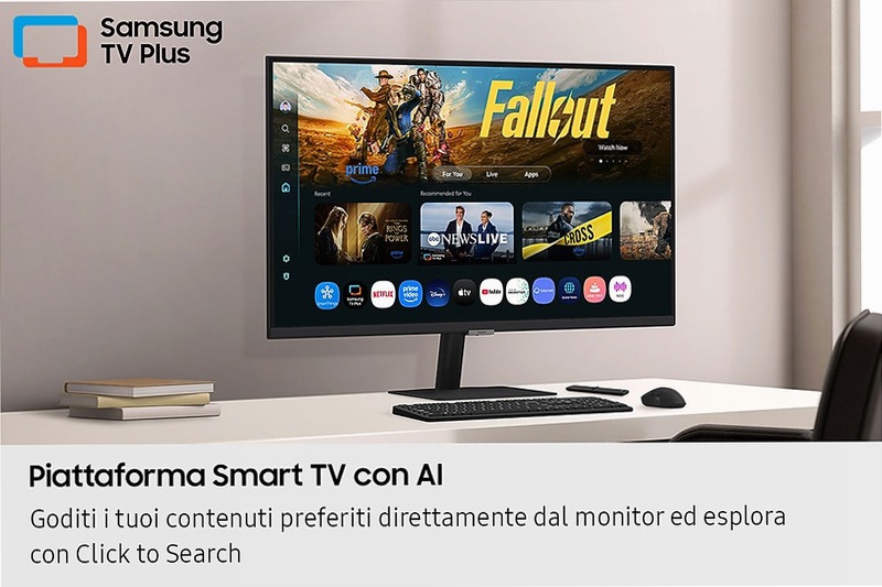 Smart Monitor M7 - UHD Flat 32" Nero 7680 x 4320