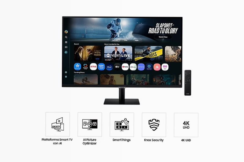 Smart Monitor M7 - UHD Flat 32" Nero 7680 x 4320
