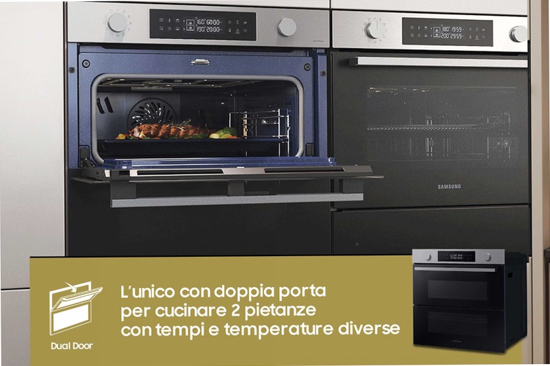 Forno Samsung Dual Cook Flex™ Serie 4 76L NV7B45403BS 76 A Nero