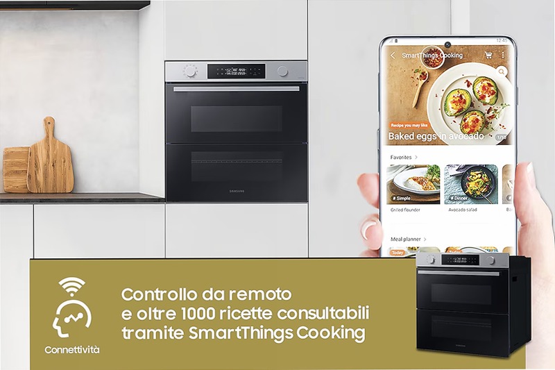 Forno Samsung Dual Cook Flex™ Serie 4 76L NV7B45403BS A