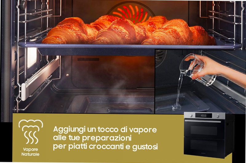 Forno Samsung Dual Cook Flex™ Serie 4 76L NV7B45403BS 76 A Nero