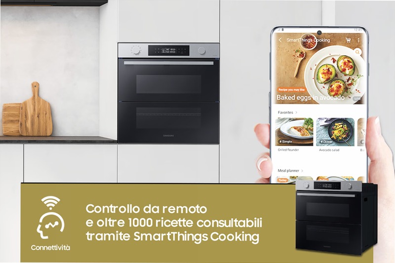Forno Samsung Dual Cook Flex™ Serie 4 76L NV7B45403BS 76 A Nero