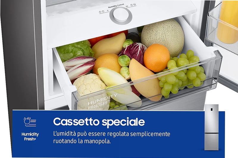 Frigorifero Combinato Samsung EcoFlex AI 2m 390L RB38C674CSA C