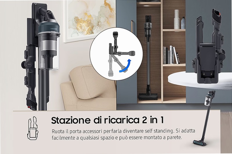Aspirapolvere senza filo Samsung Jet™ 85 premium 210W 0.8lt Nero 580w