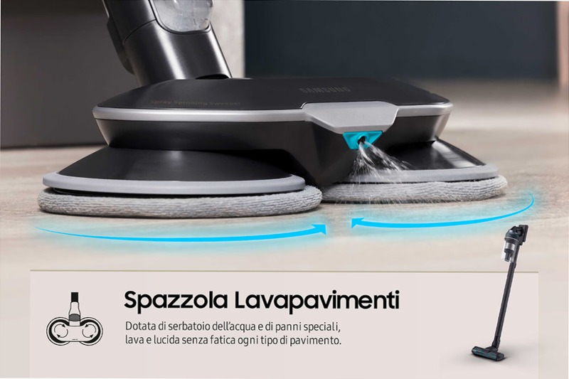 Aspirapolvere Samsung Jet™ 85 - Potenza e Pulizia Efficaci 0.8lt A Nero 580w