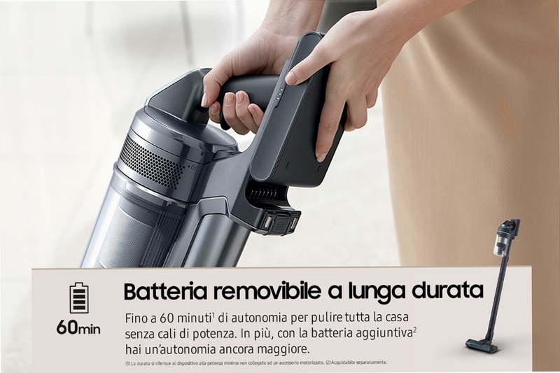 Aspirapolvere Samsung Jet™ 85 VS20C8524TB 0.8lt Nero 580w