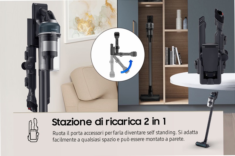 Aspirapolvere Samsung Jet™ 85 VS20C8524TB 0.8lt Nero 580w