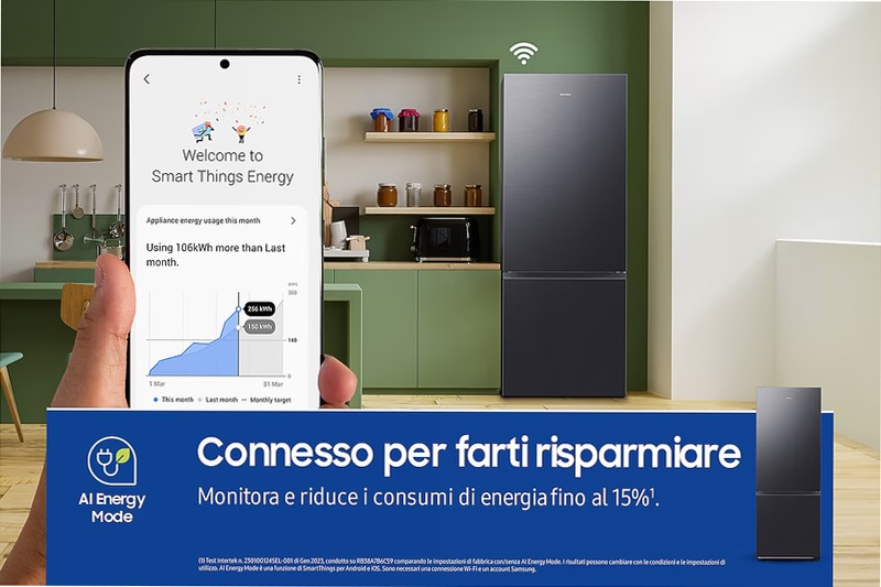 Frigorifero Combinato Samsung F1RST 75 AI Nero A