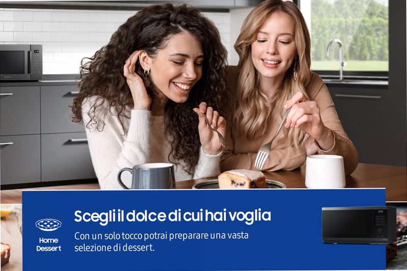 Microonde Samsung Grill MW4000D - Cottura Croccante e Semplice Nero 23