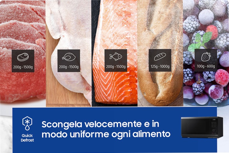 Microonde Samsung Grill MW4000D - Cottura Croccante e Semplice Nero 23
