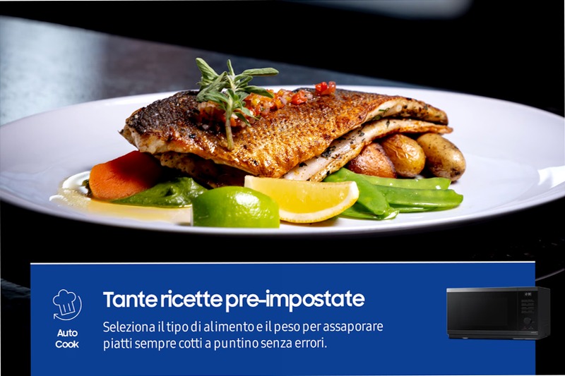 Microonde Samsung Grill MW4000D - Cottura Croccante e Semplice Nero 23