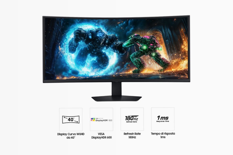 Monitor Gaming Odyssey G7 - 40" WUHD Curvo Nero VA