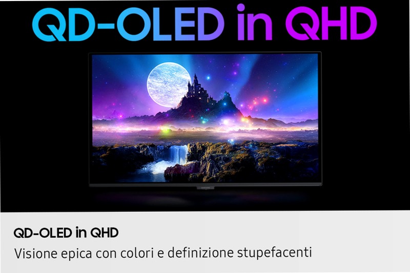 27 inch QHD 180Hz Odyssey OLED G5 G50SF Gaming Monitor | Samsung 27" QD-OLED Nero