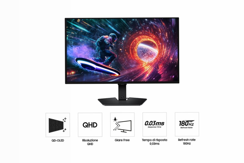 27 inch QHD 180Hz Odyssey OLED G5 G50SF Gaming Monitor | Samsung 27" QD-OLED Nero