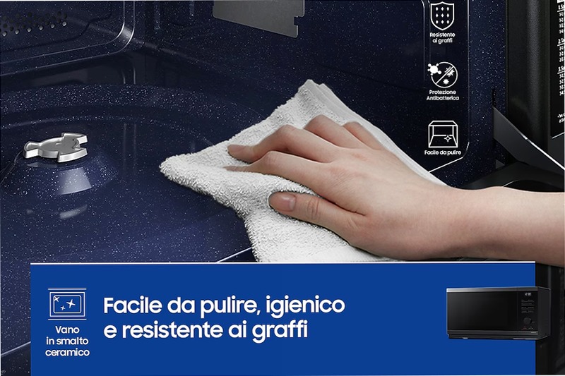 Microonde Samsung Grill Cottura Croccante 23L MG23DG4524CGE1 Nero 23