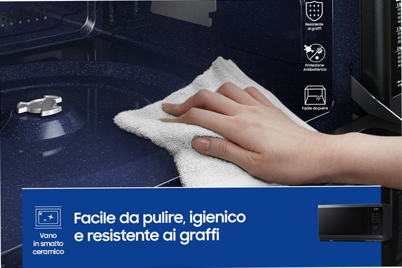 Microonde Samsung Grill Cottura Croccante 23L MG23DG4524CGE1 Nero 23
