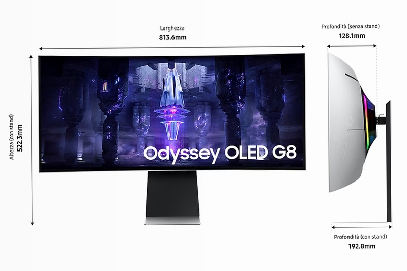Monitor Gaming Odyssey OLED G8 da 34'' WQHD Curvo