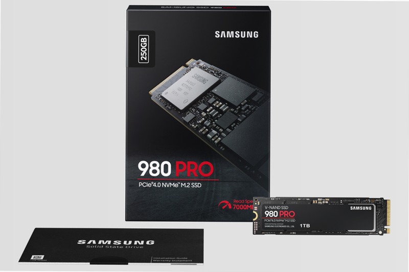 980 PRO NVMe M.2 SSD 250GB 7000MB/s 7000MB/s