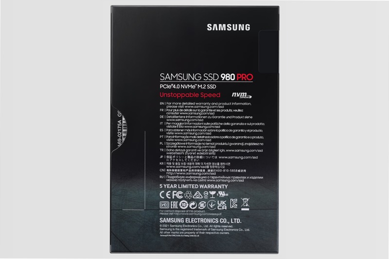 980 PRO NVMe M.2 SSD 250GB 7000MB/s 7000MB/s