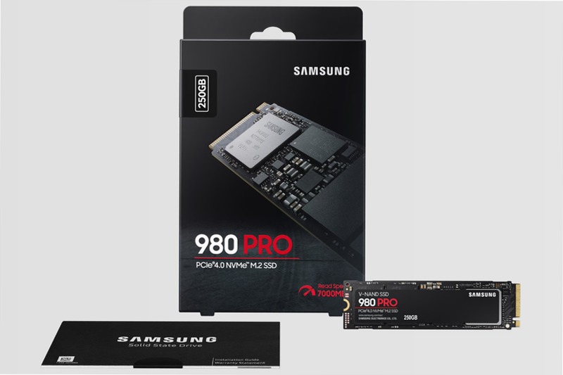 980 PRO NVMe M.2 SSD 250GB 7000MB/s 7000MB/s
