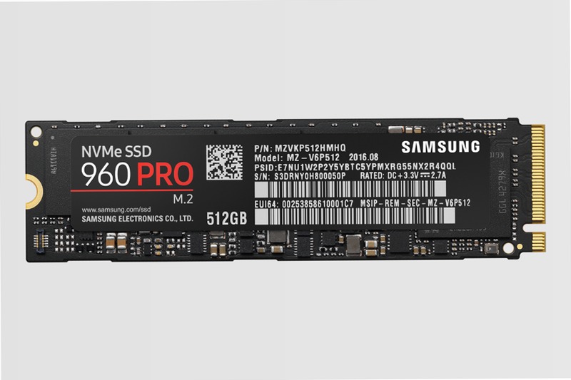 Samsung SSD 960 PRO M.2 NVMe 512GB PCIe 3.0 3500MB/s 3500MB/s