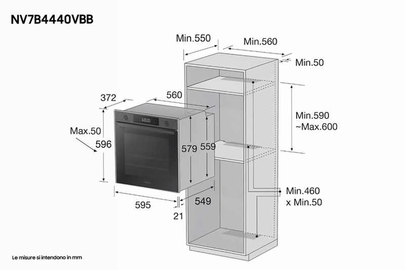 Forno Samsung Dual Cook Serie 4 76L NV7B4440VBB 76 A