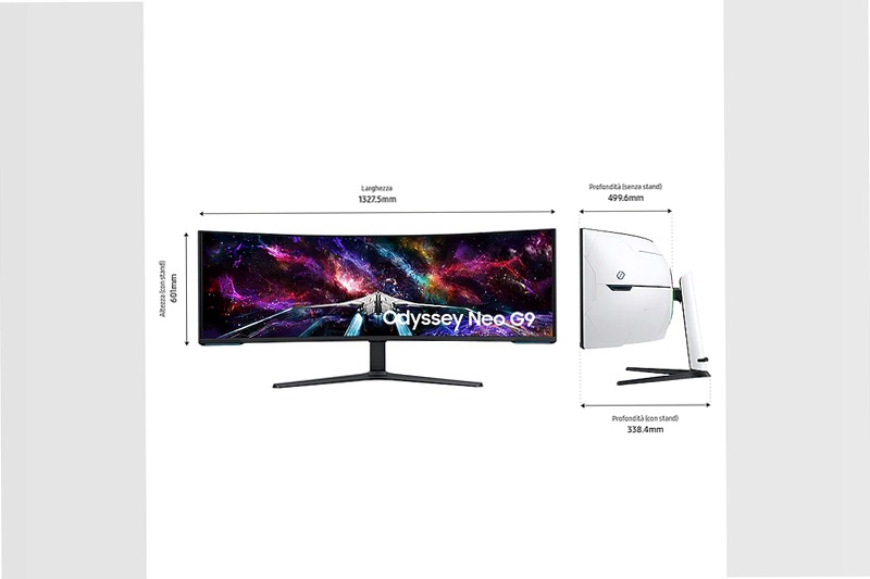 Monitor Gaming Odyssey Neo G9 da 57'' Dual UHD Curvo Beige