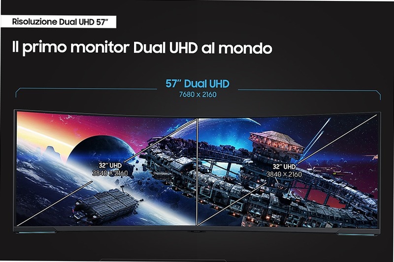 Monitor Gaming Odyssey Neo G9 da 57'' Dual UHD Curvo Beige