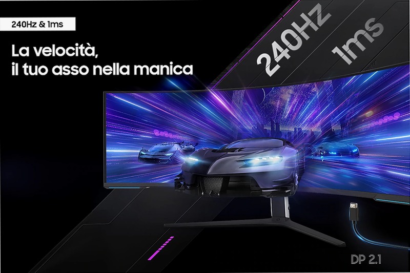 Monitor Gaming Odyssey Neo G9 da 57'' Dual UHD Curvo Beige