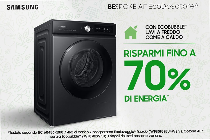 Lavatrice Bespoke AI™ Ecodosatore 11Kg WW11BB744DGB Nero