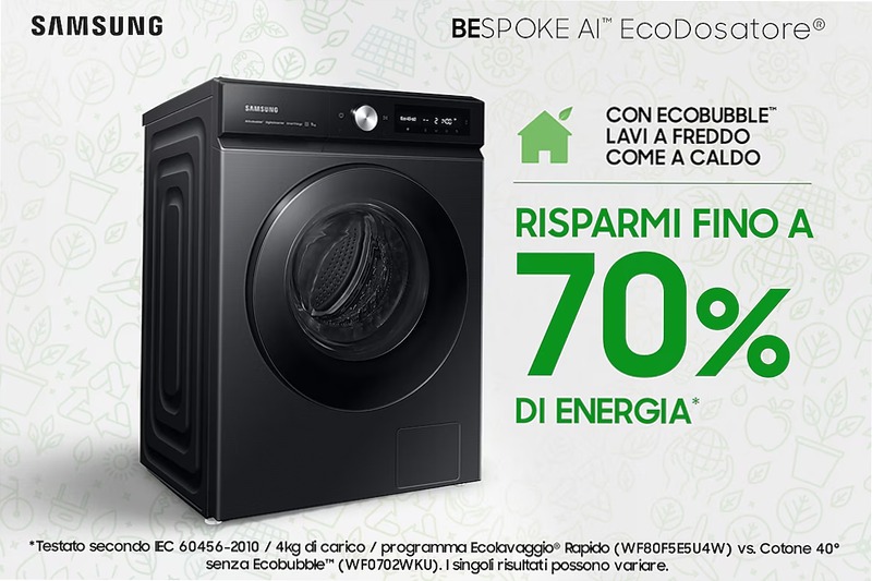 Lavatrice Bespoke AI™ Ecodosatore 11Kg WW11BB744DGB Nero
