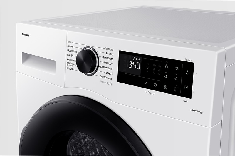 Asciugatrice Samsung Crystal EcoDry 9 Kg - Asciugatura Efficace e Economica 9kg C Bianco