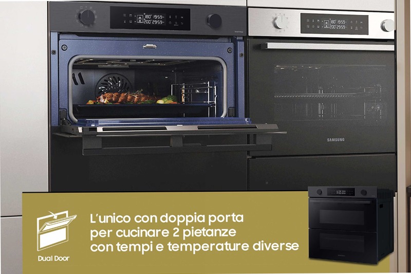 Forno Samsung Dual Cook Flex™ Serie 4 76L NV7B4540VBB 76 A
